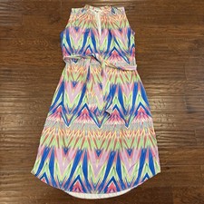 Current Air Los Angeles Anthropologie Sleeveless Satin Midi Dress Bright Size M