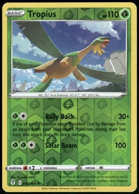 Tropius SWSH07: Evolving Skies Reverse Holo 006/203