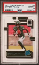 2022 GARRETT WILSON DONRUSS CLEARLY RATED ROOKIE RC ROOKIE #56 PSA 10 LOW POP