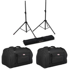 Gator Frameworks PA Speaker Stand  Speaker Bag Pack - with 15 Inch Speaker Bags