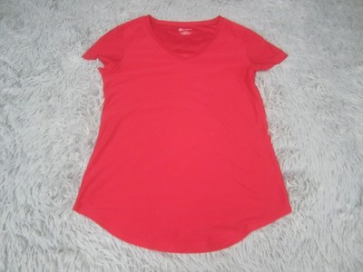 No Boundaries Shirt Womens Medium Red Scoop Neck Polyester Athletic Top