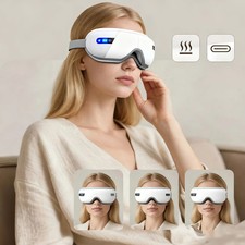 Eye Massager with Heat and Vibration Compression Rechargeable Bluetooth Gifts