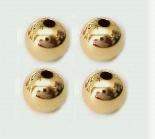 10 Stück 14k Gelbgold Gefüllt Rund Nahtlos Einfach Glänzend Perlen Zwischenhalter 6mm GS20 - Bild 1 von 1