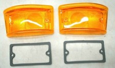 63 64 65 66 67 Ford Truck Econoline Van Amber Park Light Lens Set W Gaskets New