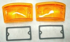63 64 65 66 67 FORD TRUCK ECONOLINE VAN AMBER PARK LIGHT LENS SET W/ GASKETS NEW