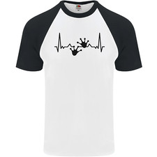 Lizard ECG Gekko Pulse Bearded Dragon Mens S/S Baseball T-Shirt