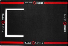 Sparco Cockpit Floor Mat Gaming Sim Racing Rally Gift Black/Red 180x120 cm