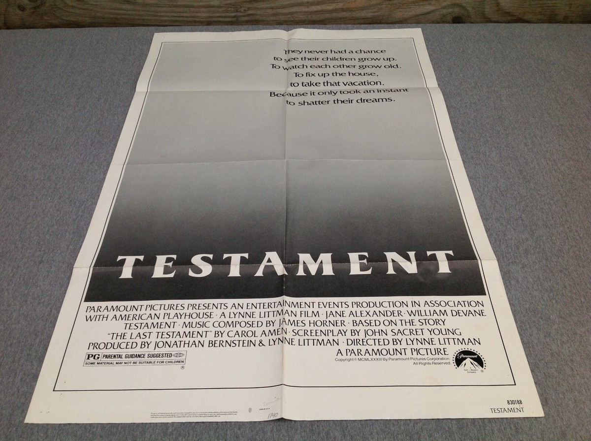TESTAMENT　国内盤８枚セット 1983 Testament Original Movie House Full Sheet Poster | eBay