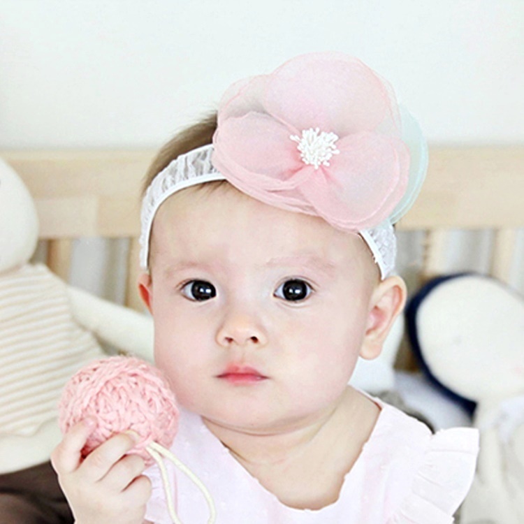 Three Colours Baby Toddler Kids Flower Chiffon Headband Kids Hair
