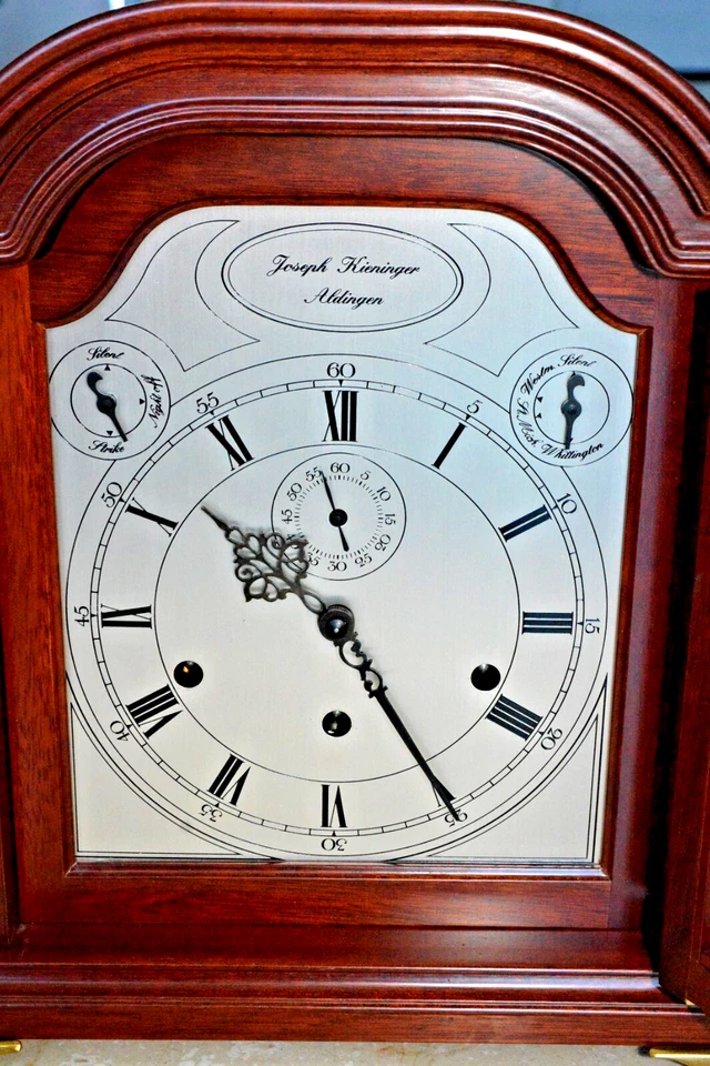 ✅KIENINGER GERMANY CLOCK LIMITED EDITION WESTMINSTER CHIME WATCH GLASS MOONPHASE - Image 4 of 4