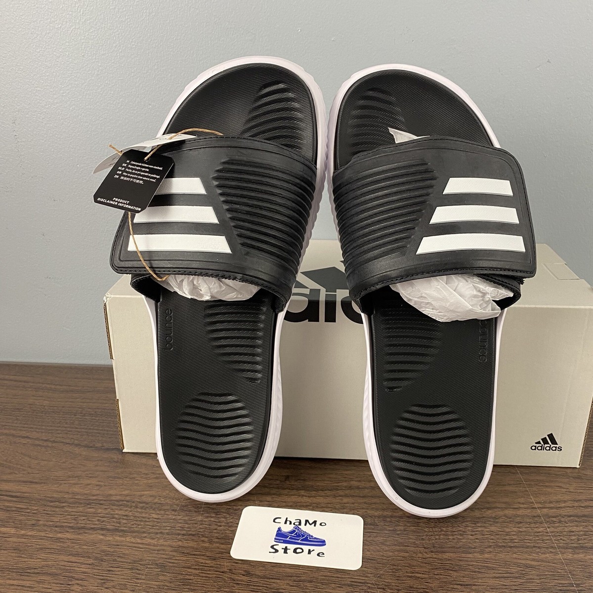 ★送料無料★アディダス アルファバウンススライド2.0 GY9415 Adidas Alphabounce Slide 2.0 Sandals Black White Men's 12