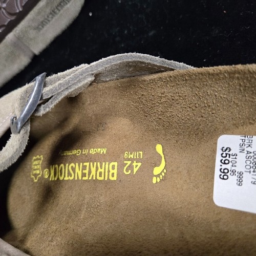 NEW! Birkenstock Suede Leather ASCOT Shoes Color: Taupe; Size: EU42 / L11 / M9 - Picture 7 of 11