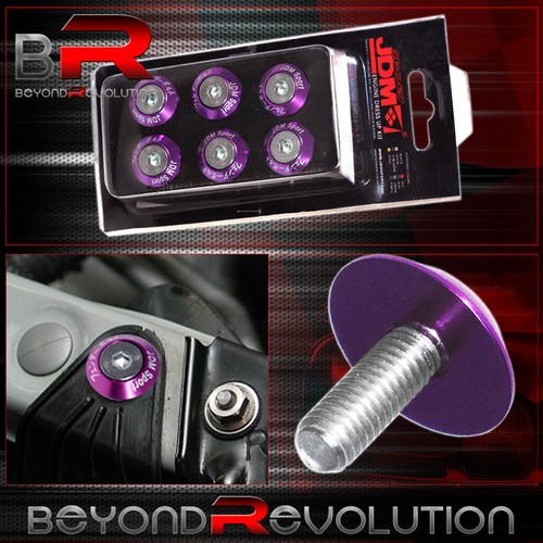 For Honda K-Series Manifold Header Cam Cap M6 Fender Valve Washers Kit Purple - Picture 5 of 5