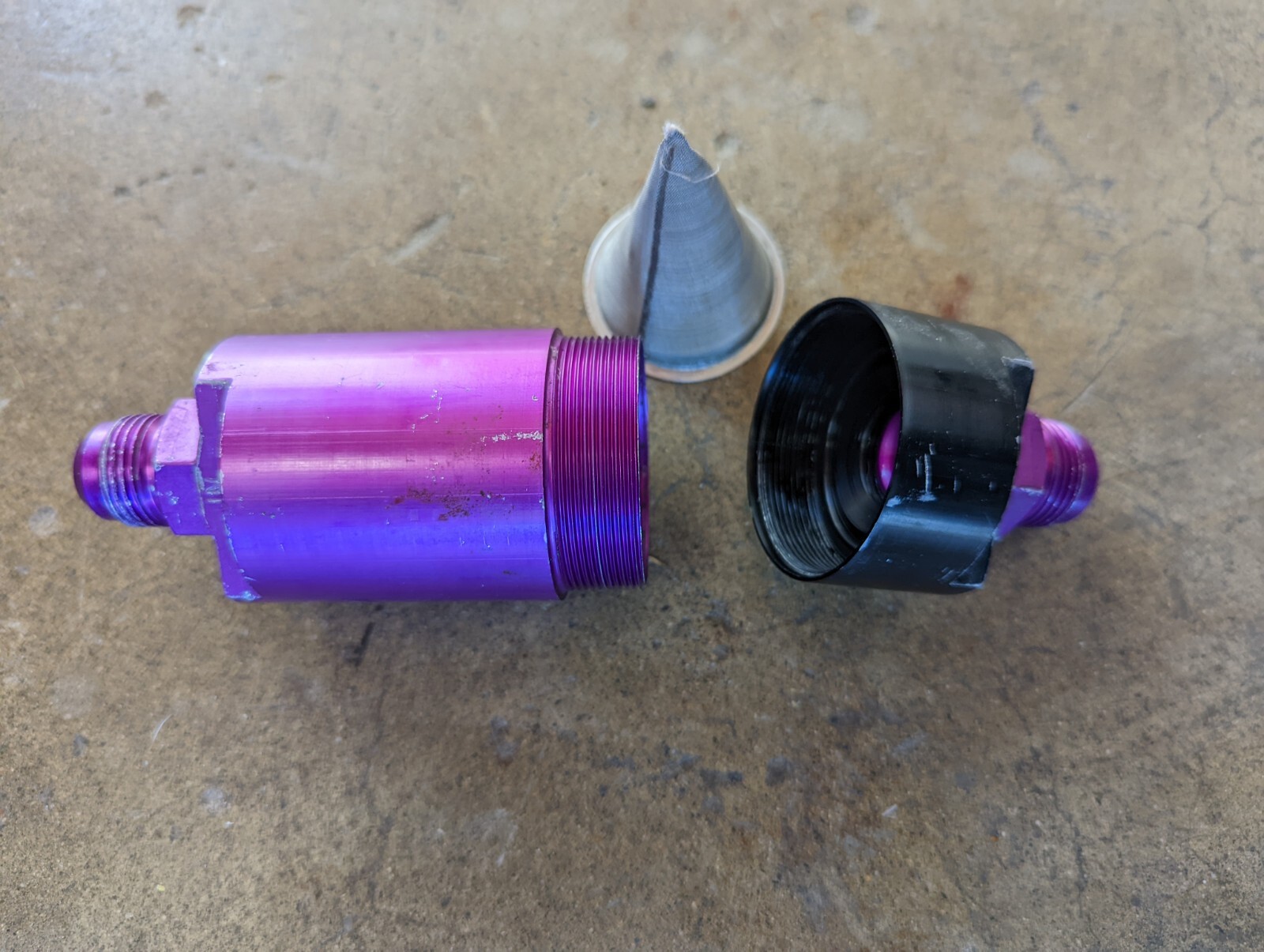 Ron's Racing Fuel Injection Fuel Filter 10an Methanol Alcohol NHRA Drag