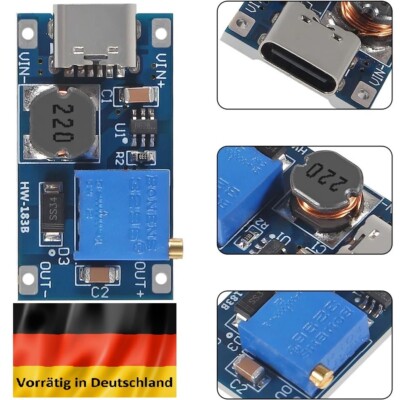 5x MT3608 DC-DC Boost Converter 2A Step-Up Modul Spannungswandler Arduino Pi DIY