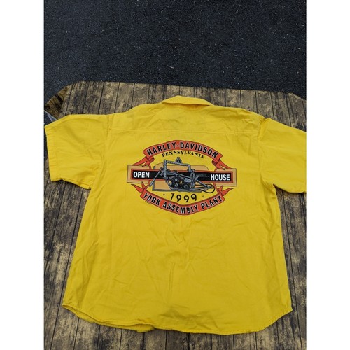 SUPER RARE! Vintage Harley-Davidson York Final Assembly Plant PA Shirt 1999 L - Picture 3 of 6