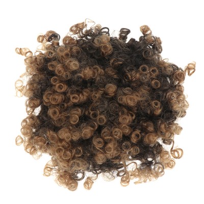 Chaotisch Synthetische Chignon Gefälschte Haar Lockige Perücken Schwarz