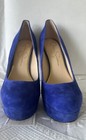 Jessica Simpson Faux Suede Cobalt Blue Stiletto Heels/shoes Size 8.5 38.5 — photo 3