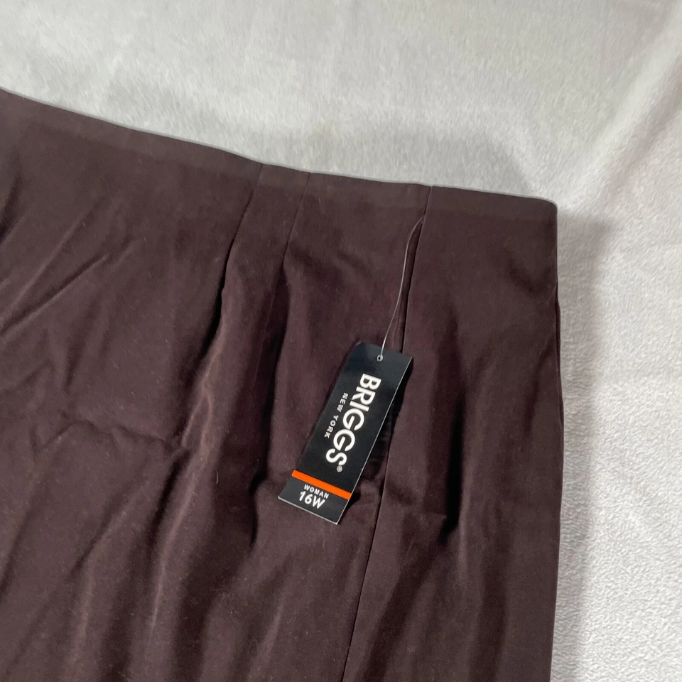 Falda Briggs Mujer 16 W Marrón Gamuza Cuero Largo Modesto Western Farm Foto 2 de 4