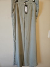 Nasty Gal Collection Come Across It Pleated Wide Leg Pants Womens Sz 12