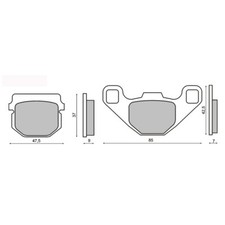 Pair Brake Pads Hyosung 50 SD Sense E2 2005-2005