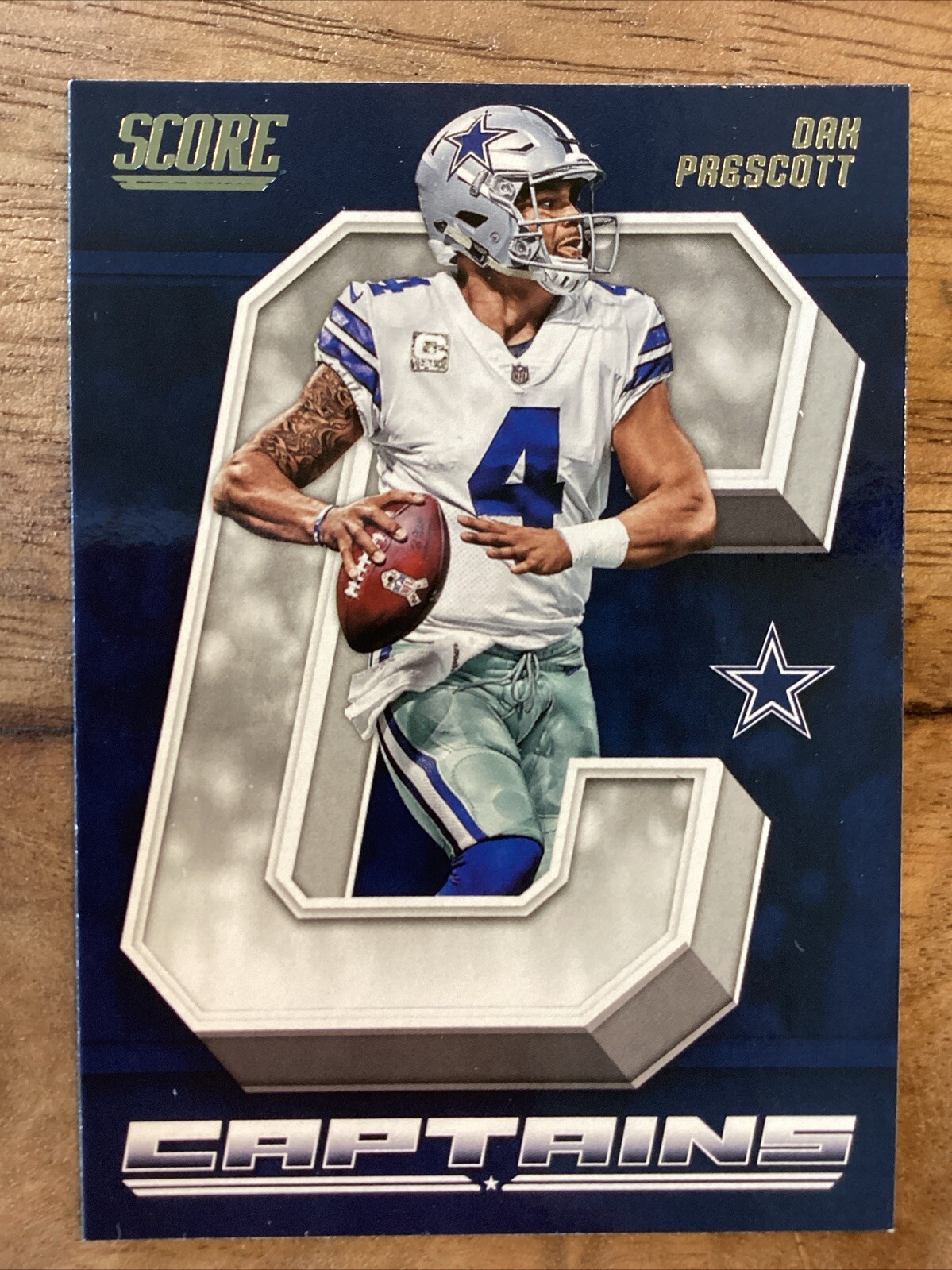 Dak Prescott Captains 2018 Score 5 Dallas Cowboys NFL Football Card Captain