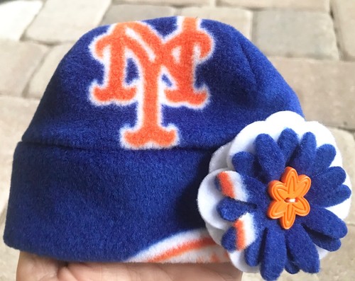 New York Mets NYM fleece Flower Hat 
