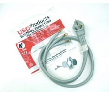 Range Oven Electric Power Cord 3 Prong Wire 50 Amp 4' Foot Heavy Duty
