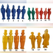 Soviet multicolor soldiers figurines, Infantryman, Seaman, Sailor, USSR Red army