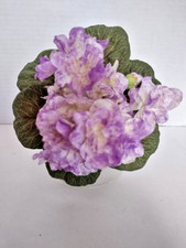 ARTIFICIAL 6" Miniature African Violet - PURPLE FANTASY
