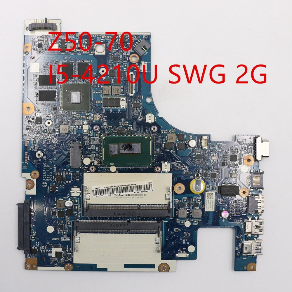 Motherboard For Lenovo Z50-70 Laptop Mainboard I5-4210U SWG 2G
