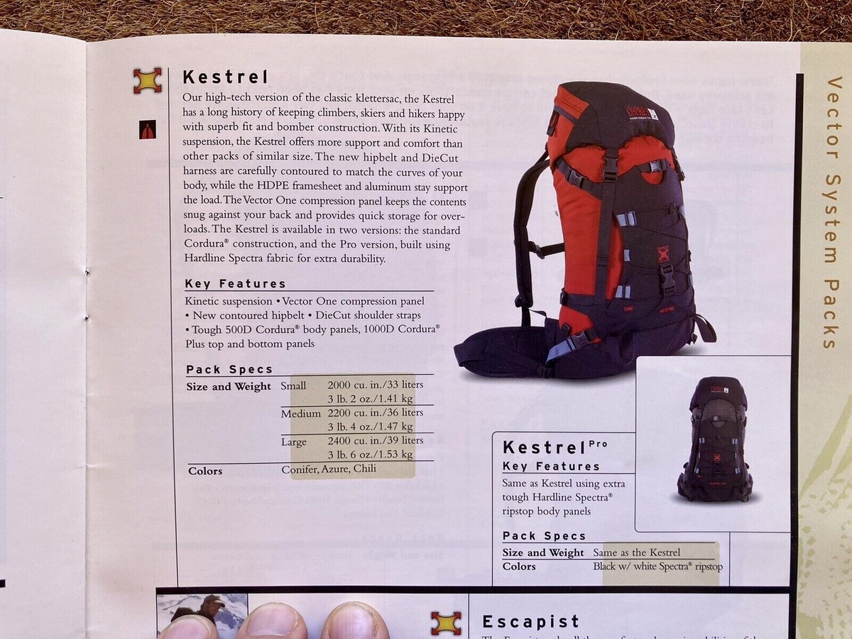 Osprey Kestrel Pro Backpack w/ Vector One, Made in USA | eBay