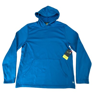 Xersion Quick-Dri Hoodie Mens M Blue Fleece Lined Training Long