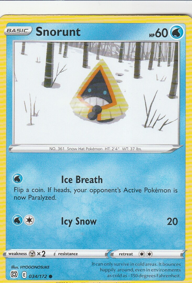 Snorunt 34/172 Pokemon Brilliant Stars