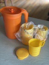 Tupperware vintage brocca caraffa plastica Con 4 Bicchieri