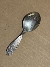 4.25  Toddler Spoon, vintage Personalised silver plate,Rogers