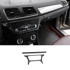 For Audi Q3 2013-2018 Carbon Fiber Vinyl Central Console Dashboard Strip Trim A