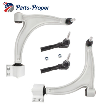 Qty(4) Front Lower Control Arms & Outer Tie Rods Fits Chevrolet Malibu 2004-2012