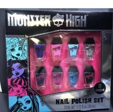 New Monster High Nail Polish 8 Piece Gift Set, Fun Colors 2.72 fl.oz