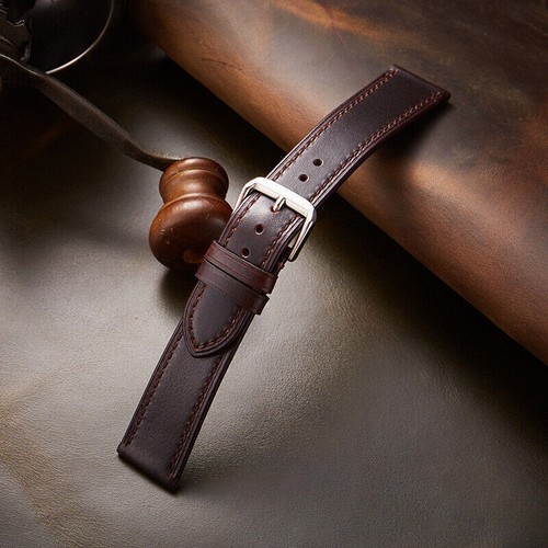 Correa de reloj pulsera de repuesto clásica de cuero genuino 18 19 20 21 22 mm - Imagen 21 de 30