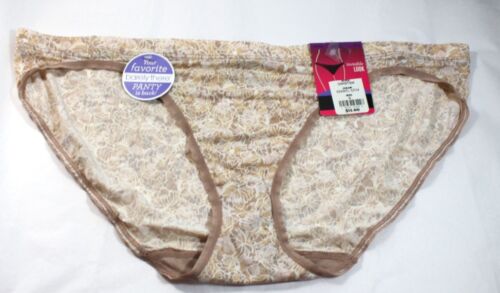 Neu mit Etikett Set/3 MAIDENFORM KAUM DA BIKINI Höschen einfarbig WEINBEIGE GEBLÜMT 2XL/9 - Bild 3 von 5