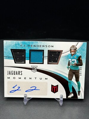 2020 Chronicles Momentum CJ Henderson #MJA-CH Rookie Triple Jersey Auto /199