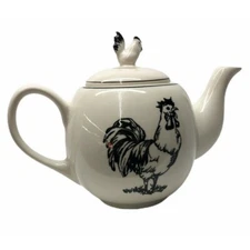 Andrea by Sadek Farm Rooster Porcelain Teapot