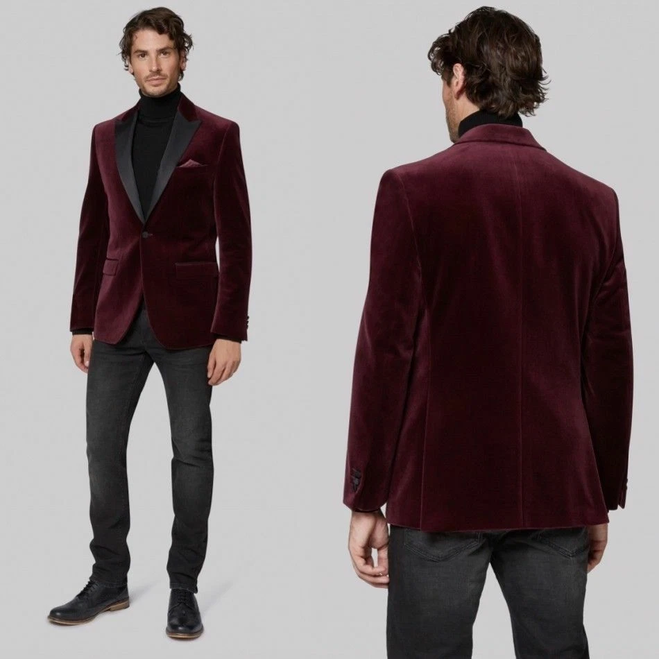 Burgundy velour suit cheap