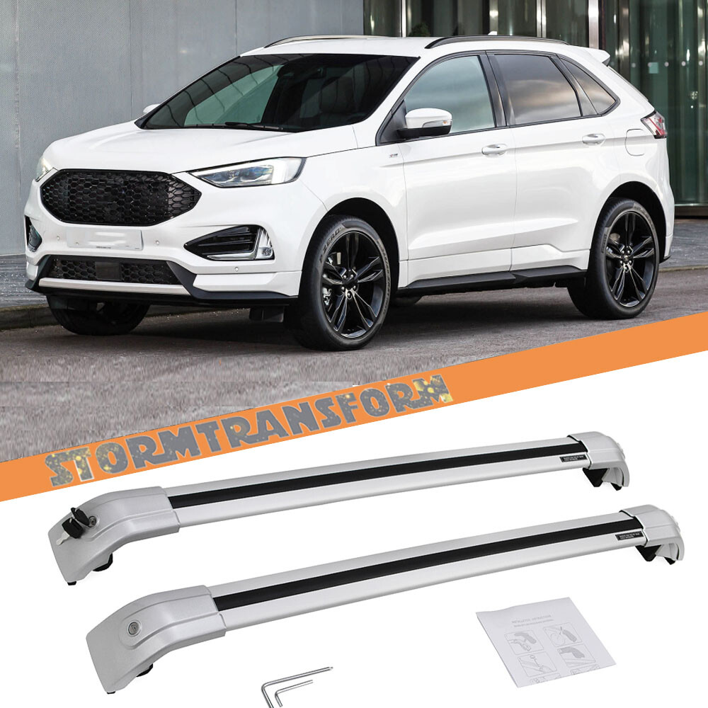 Silver Cross Bars Fit For Ford Edge 2015-2024 Accessories Roof