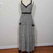 Marc Jacobs  Licorice Print Silk Maxi Abstract Print Dress Size 4 Retail $428 