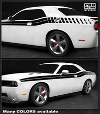 Dodge Challenger 2008-2023 Double Side & Strobe Stripes Decals (Choose Color)