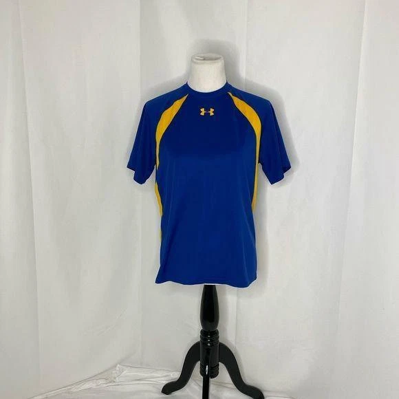 Мальчика маленький спортивная рубашка под Armour синий и желтый тепла Gear свободного кроя - Изображение 2 из 4