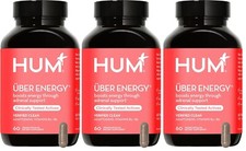 Pack of 3 HUM Uber Energy - Adrenal  Energy Support Supplement
