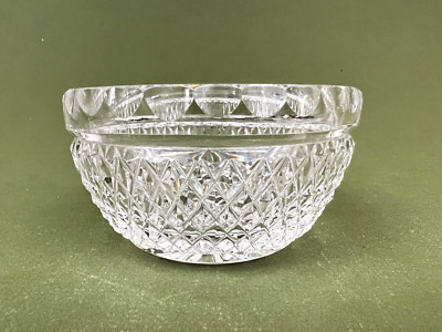 VTG Waterford Signed Alana Cut Crystal Candy Nuts Dish Open Sugar Bowl 2 1/8''